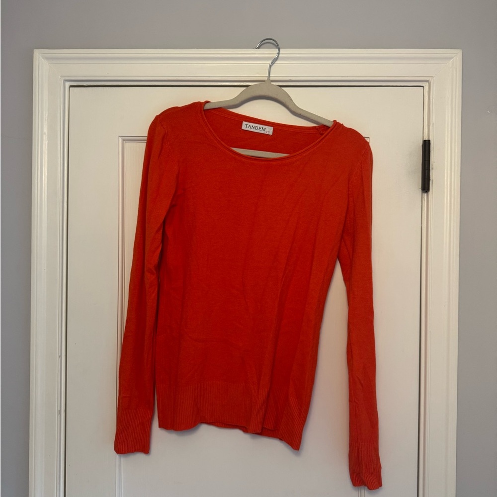 “TandumTu” Vibrant Orange Knit Top